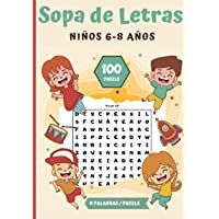 Sopa de Letras Niños 6-8 años: Pasatiempos para niños - juegos de letras educativos |100 Puzzle letras grandes | Para…